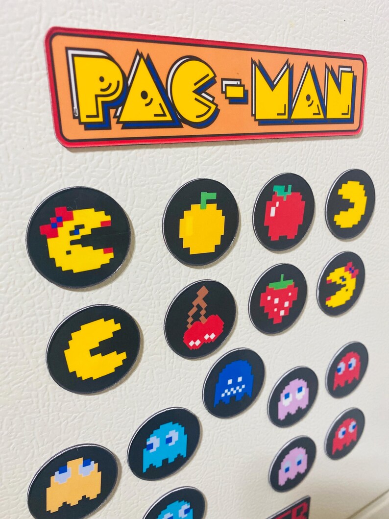 Magnet Pacman Pac-man Magnets – Vintage 80s Video Game Kitchen Decor - Etsy