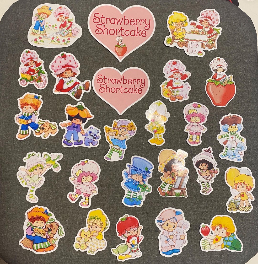 Strawberry Shortcake Sticker Set - Vintage Original Design Die Cut ...