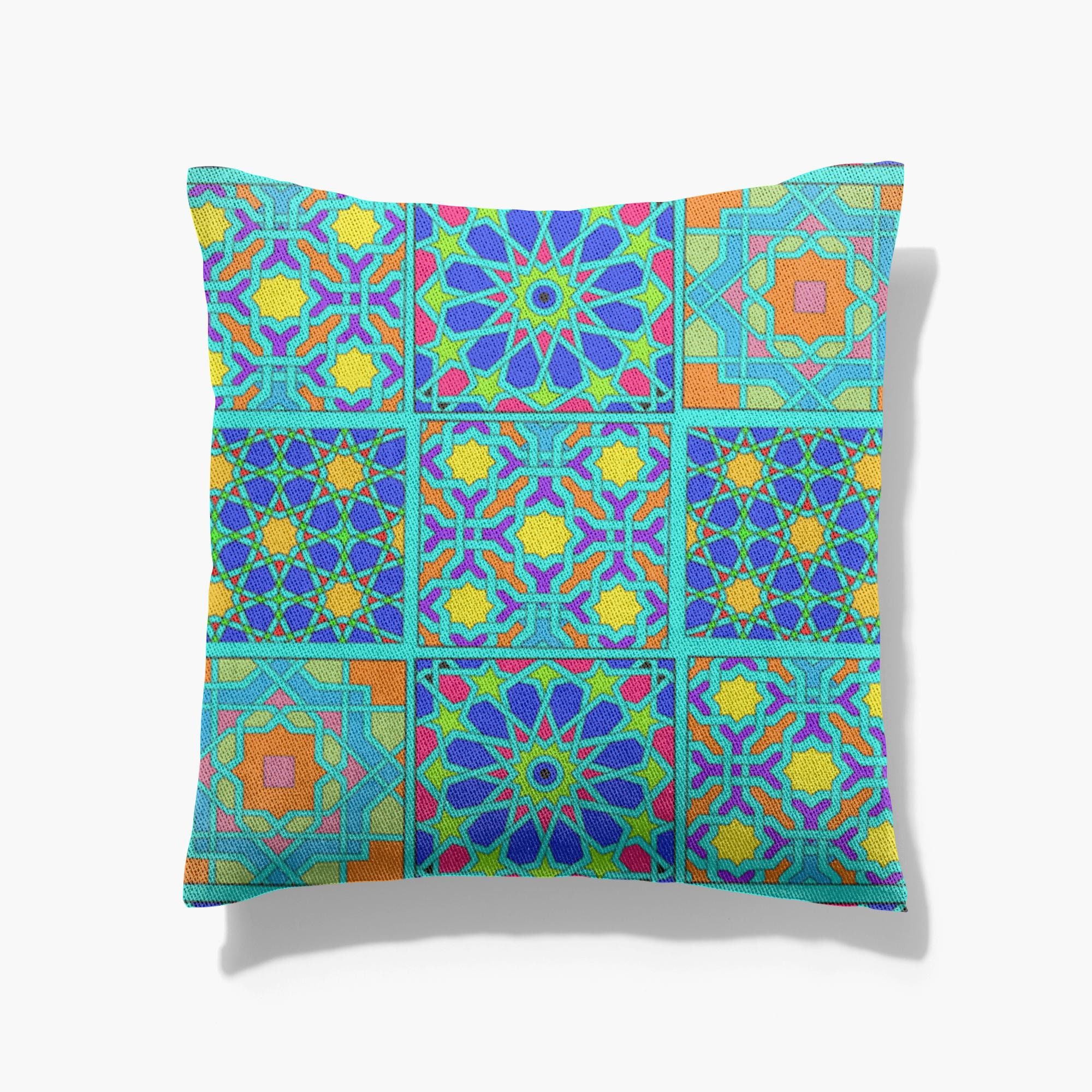 Turquoise Tiles Pillow