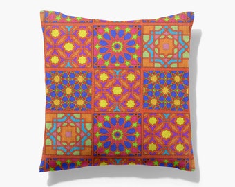 Red Tiles Pillow
