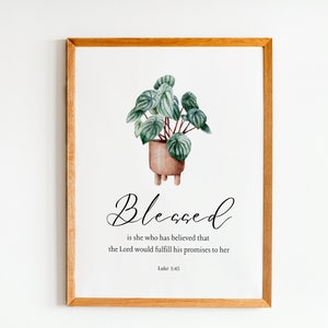 Lucas 1:45, Cadeau voor moeder, Moederdag Bijbelvers, Moederdag Afdrukbaar, Schrift Moederdag Cadeau Christelijk, Cadeau voor vrouw Christian