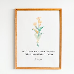 Spreuken 31:25, Cadeau voor moeder, Moederdag Bijbelvers, Moederdag Afdrukbaar, Schrift Moederdag Cadeau Christelijk, Geschenk voor vrouw Christian