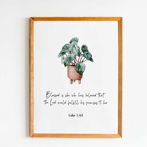 Lucas 1:45, Cadeau voor moeder, Moederdag Bijbelvers, Moederdag Afdrukbaar, Schrift Moederdag Cadeau Christelijk, Cadeau voor vrouw Christian
