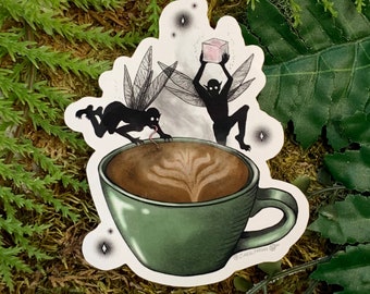 More Sugar Latte Faery Sticker - Fae Cafe - Fairy