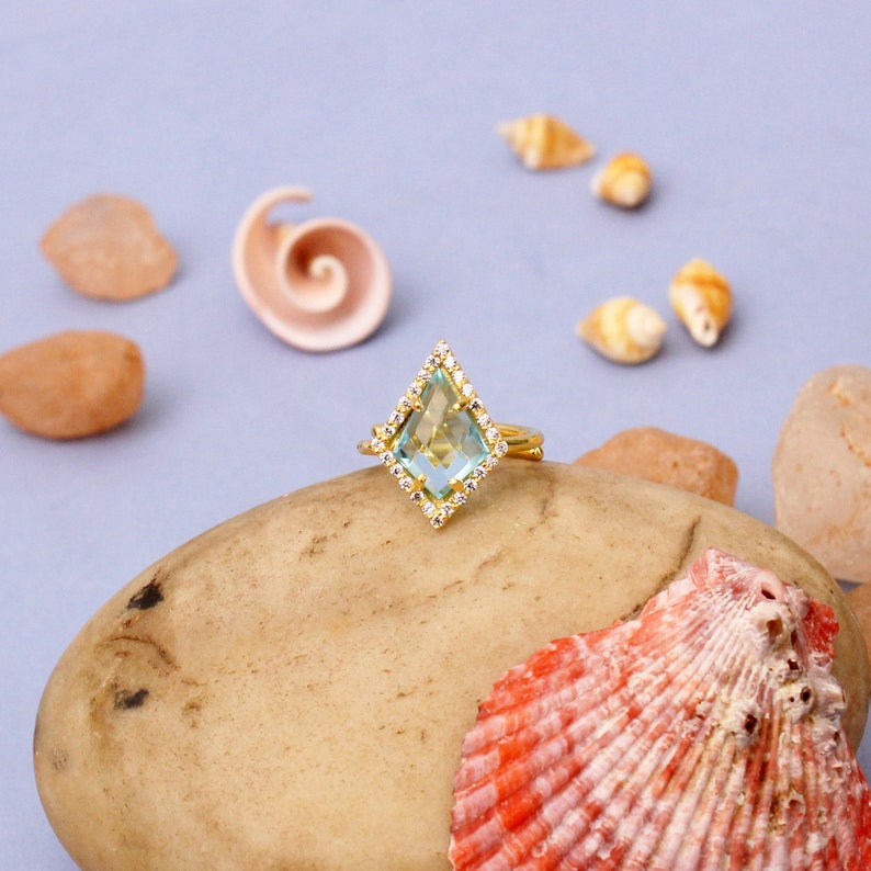 Sky Blue Topaz Ring Ring Topaz Sky Blue Topaz Gift For Her Cubic Zirconia Ring Gold Plated Ring CZ Ring Wedding Ring