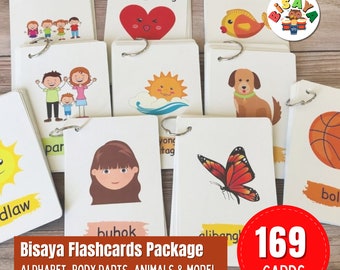 Tarjetas didácticas de Bisaya Cebuano / Aprendizaje de idiomas para niños (PDF)