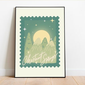 Chestnut Springs Stempel Elsie Silber Buch Illustration Poster Buch Girly Print Dekor