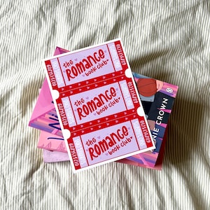 Romanze Book Club Ticket Stub Poster Buch Girly Print Decor