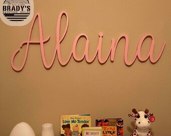 Wooden Name Sign, Custom Name Sign, Baby Shower Gift, Custom Nursery Decor, Name Wall Decor, Sign for Nursery, Personalized Name Sign