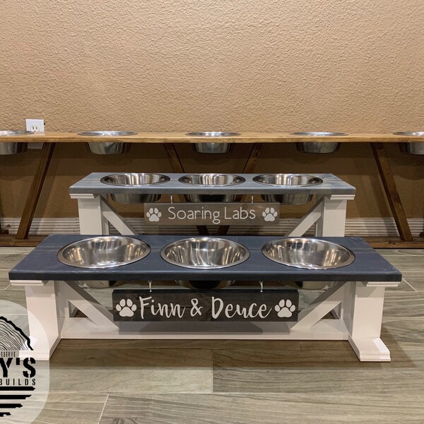 Three Bowl Dog Feeder - (ONE STAND)