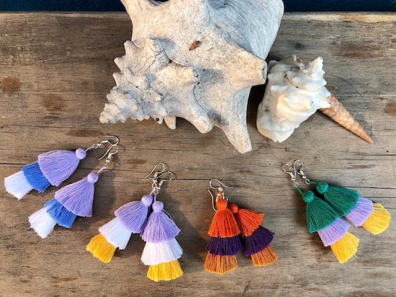Cotton thread earrings discount