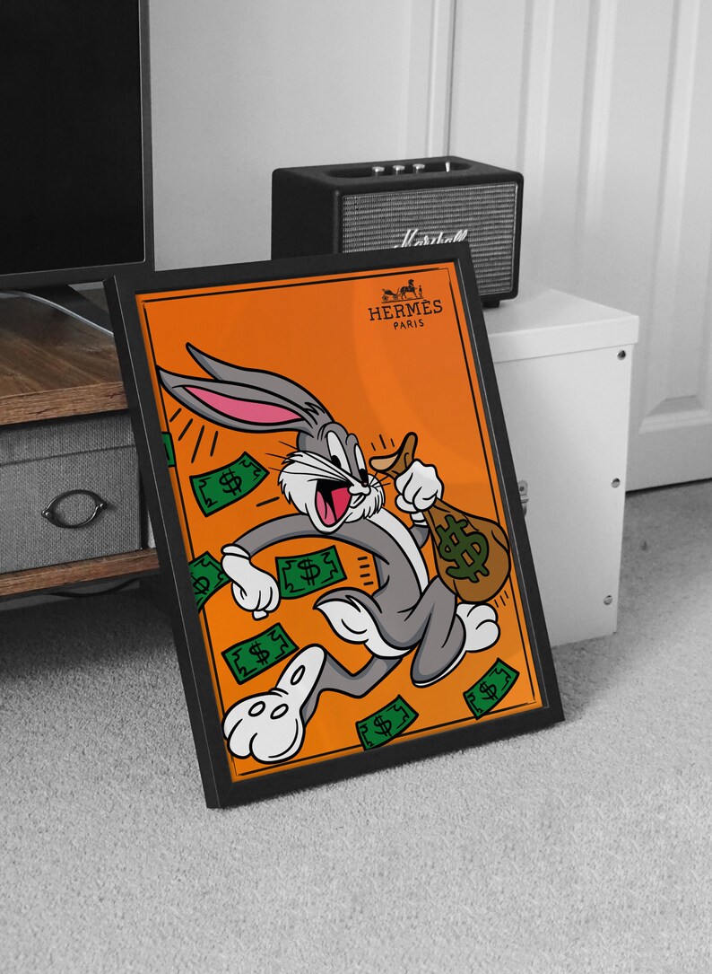 Bugs Bunny X Hermes Money Art Hypebeast Decor Gift for Etsy UK