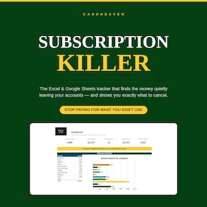 Monthly Budget & Cancel Subscriptions Planner