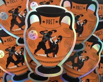 Greek Vase // Holographic sticker