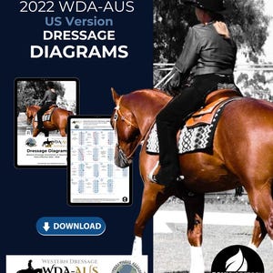 Schema&#39;s dressuurproeven - 2022 Western Dressage Association Australia (WDA - AUS) Amerikaanse versie dressuurproeven