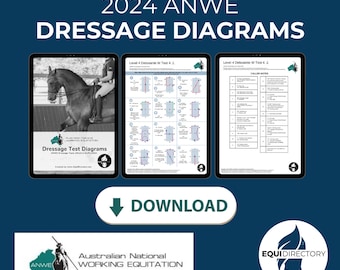 Dressage Test Diagrams - 2024 Australian National Working Equitation (ANWE) Dressage Tests