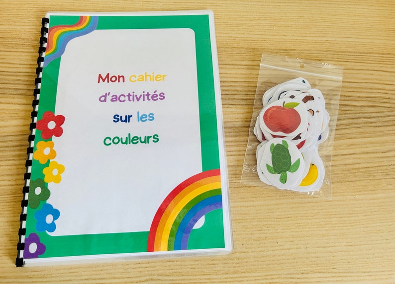 Livret d'activités pour enfant en français pour apprendre les couleurs, activité éducative, jeu à emporter, apprentissage Montessori, cadeau image 7