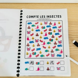 Livret d'activités pour enfant en français sur le printemps quiet book busy book image 4