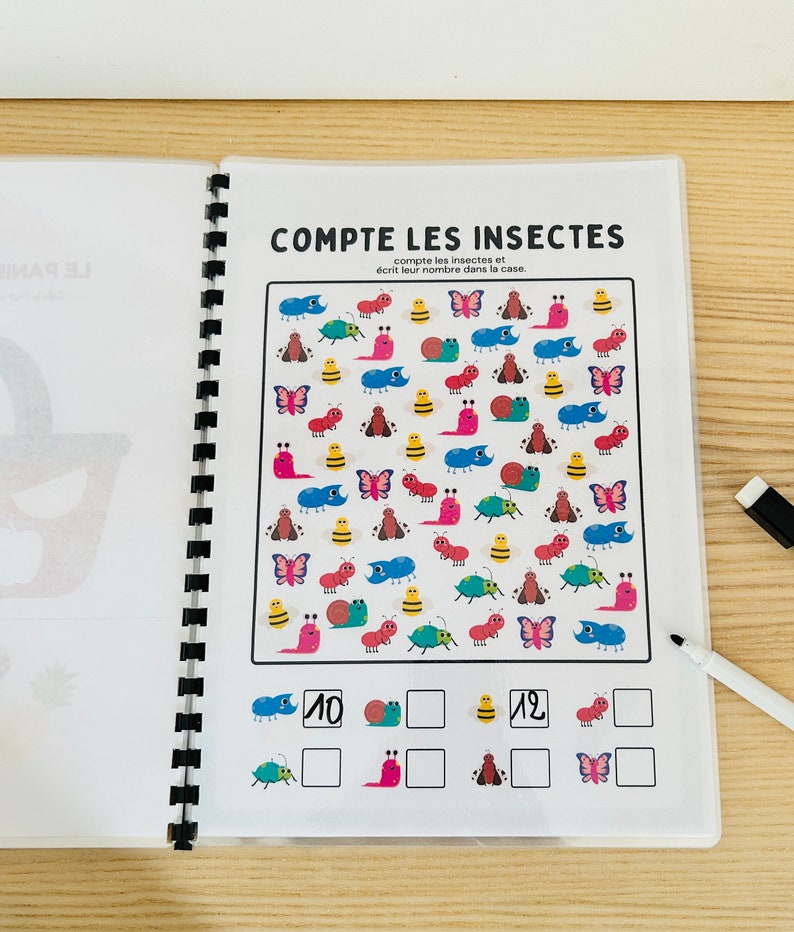 Livret d'activités pour enfant en français sur le printemps quiet book busy book image 4