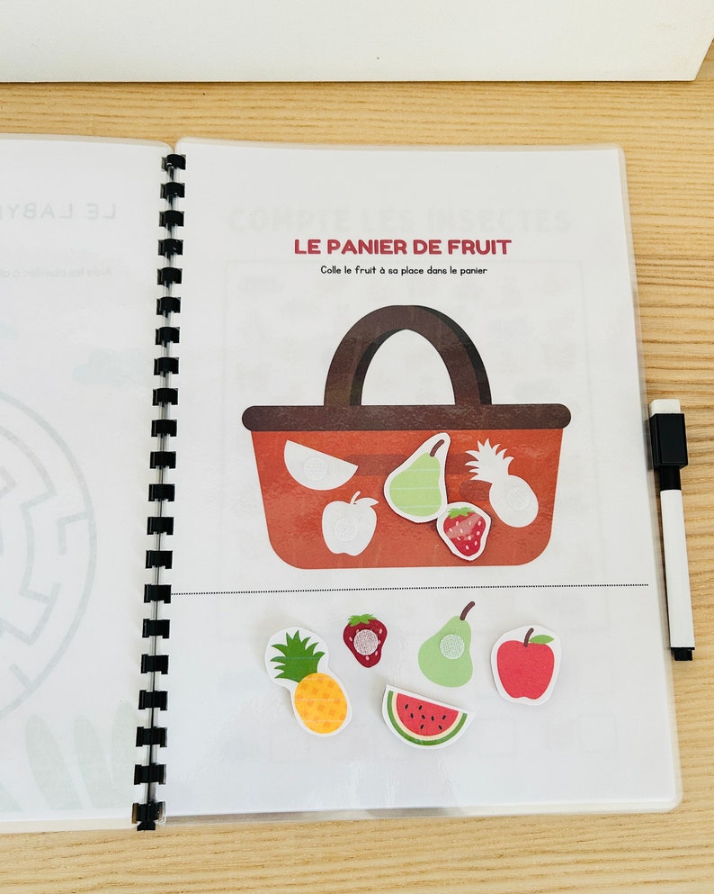 Livret d'activités pour enfant en français sur le printemps quiet book busy book image 2