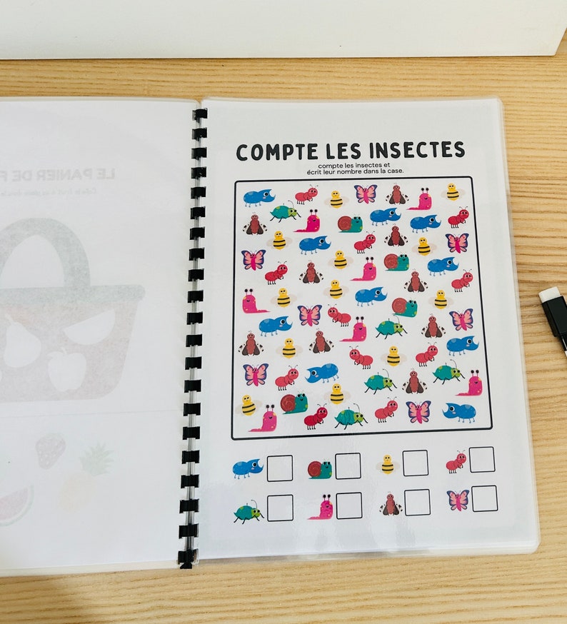 Livret d'activités pour enfant en français sur le printemps quiet book busy book image 3