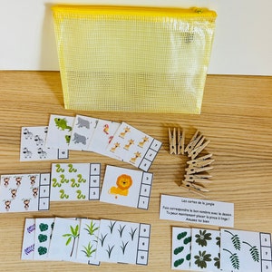 Juego de aprendizaje de números en bolsa de actividades preescolares para niños de 2 a 6 años, juego inspirado en Montessori, regalo para niños