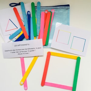 jeu d'apprentissage motricité fine dans une Pochette A5, activité éducative pour enfant 2 à 6 ans, jeu inspiration Montessori, cadeau enfant