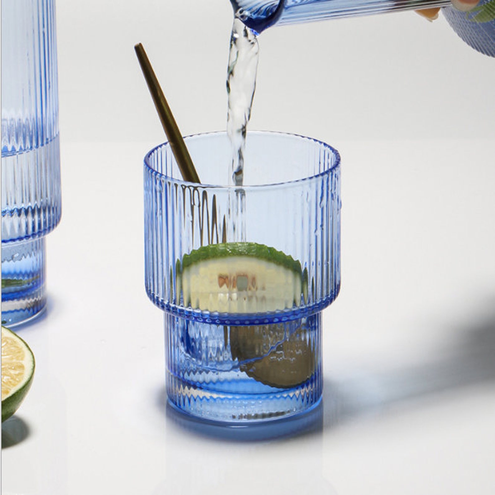 Handmade Japanese Style Glass Tumbler Set with One Water Etsy