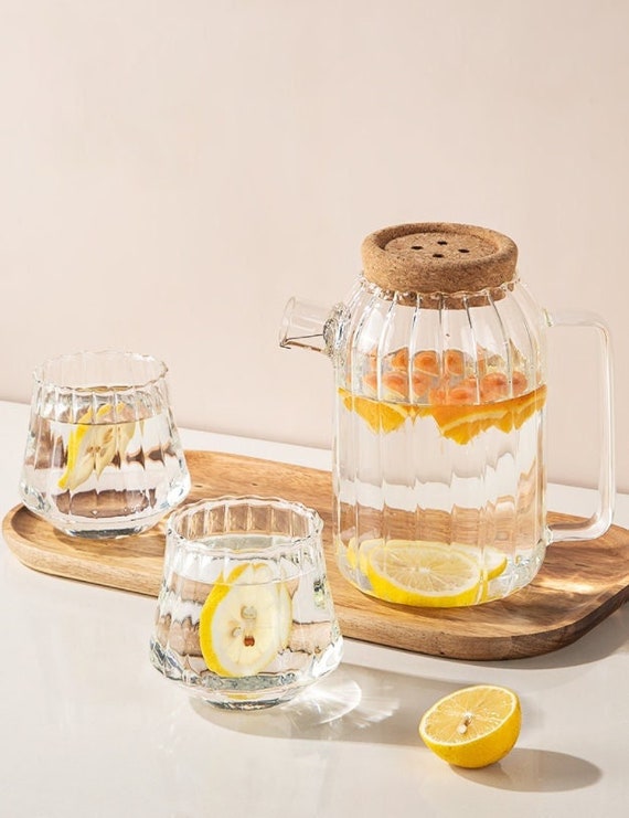 Glass Tea Pitcher with Lid - Tea Infuser Pitcher