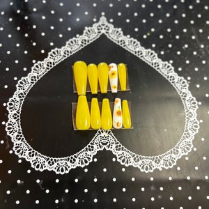 SunFlower Nails | Spring Nails | Press On Nails