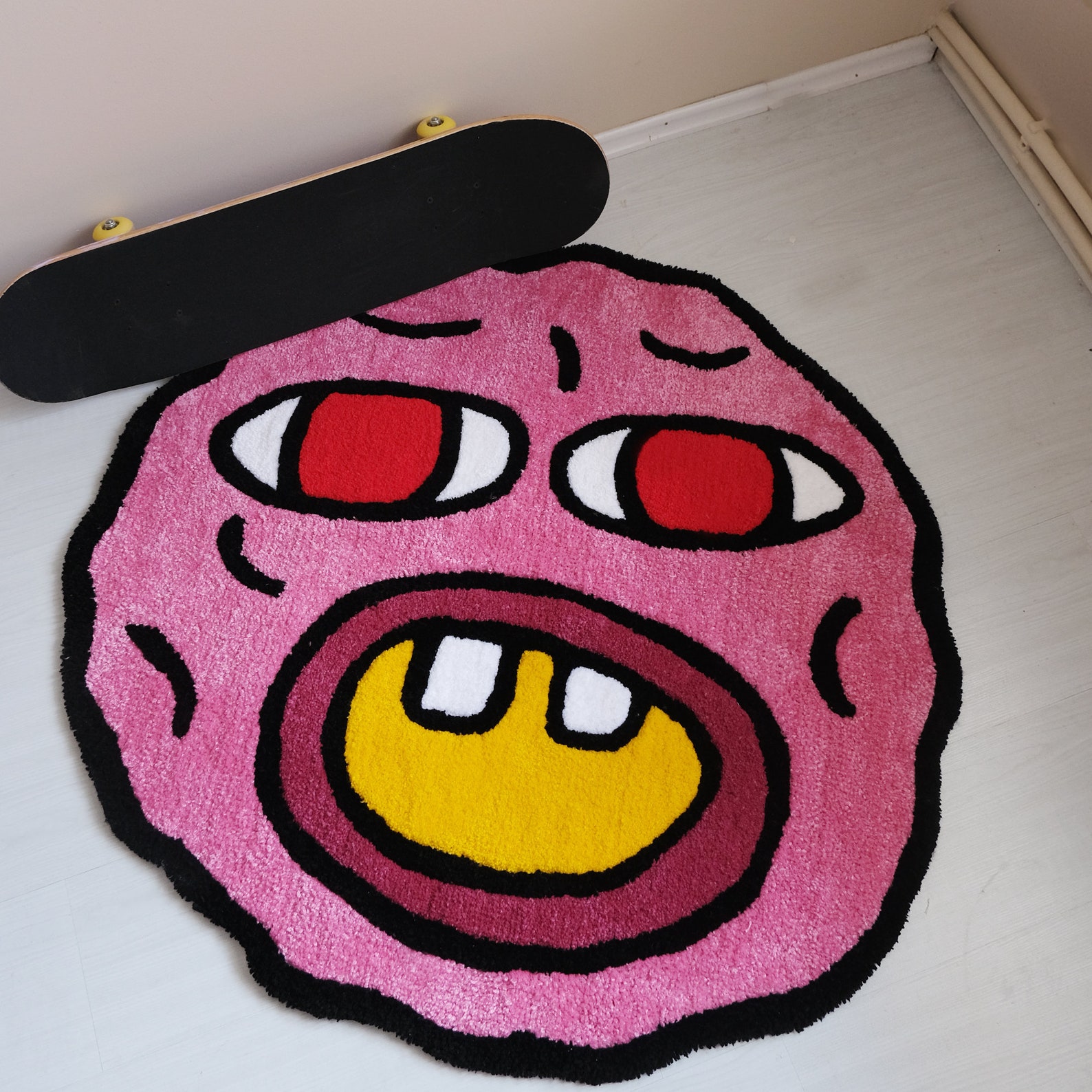 Cherry Bomb Rug / Handmade Cherry Bomb Rug / Handmade Tufted Etsy