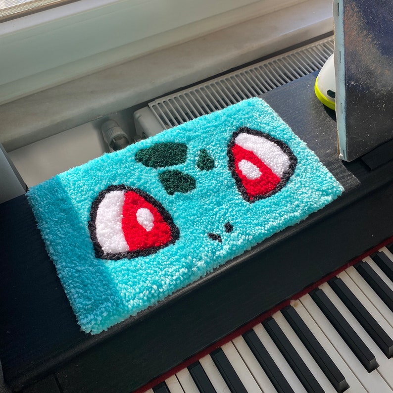Bulbasaur Keyboard Tufted Rug Pokémon Tufted Rug Custom Etsy