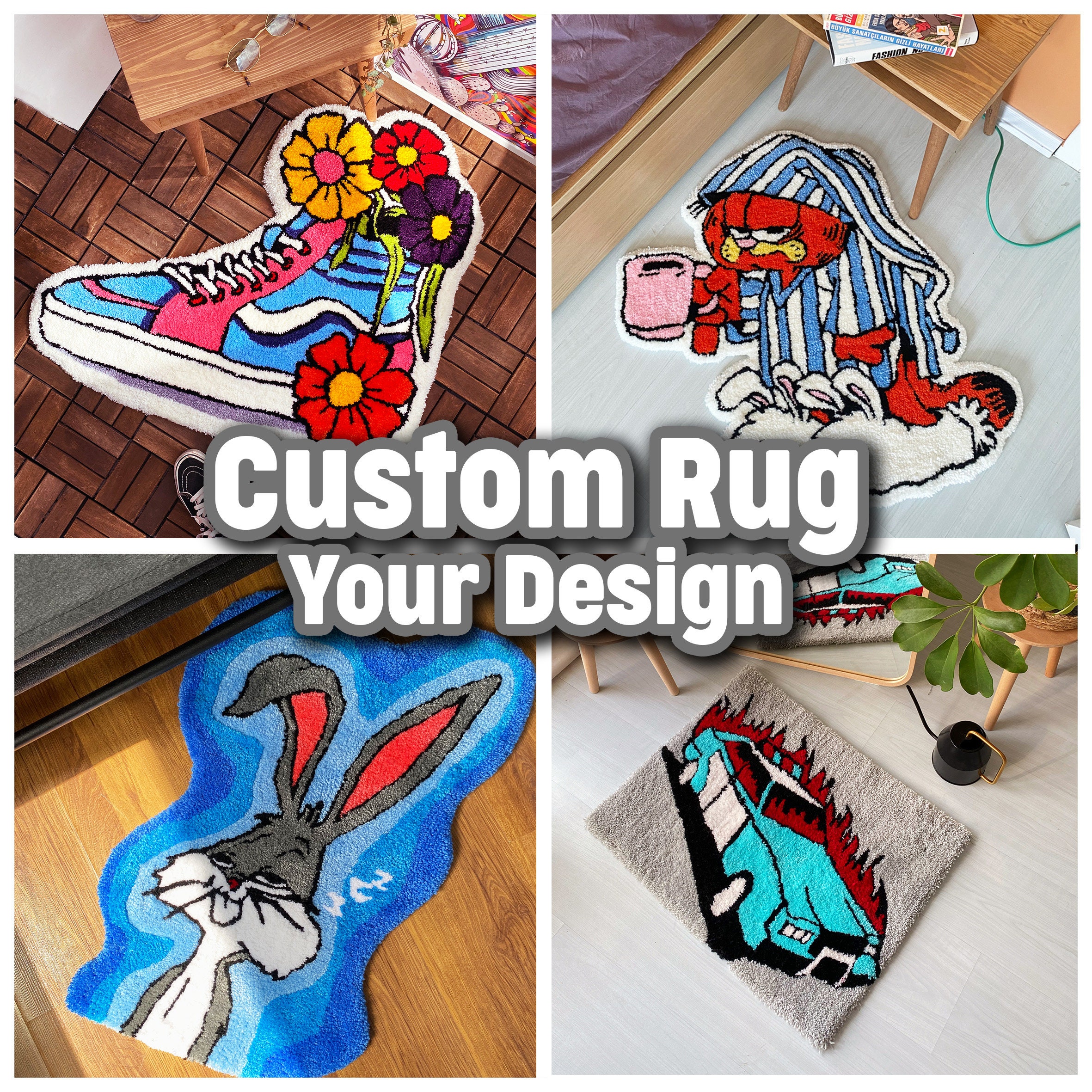 Custom Tufting Rug Your Design any Colors /custom Anime Etsy