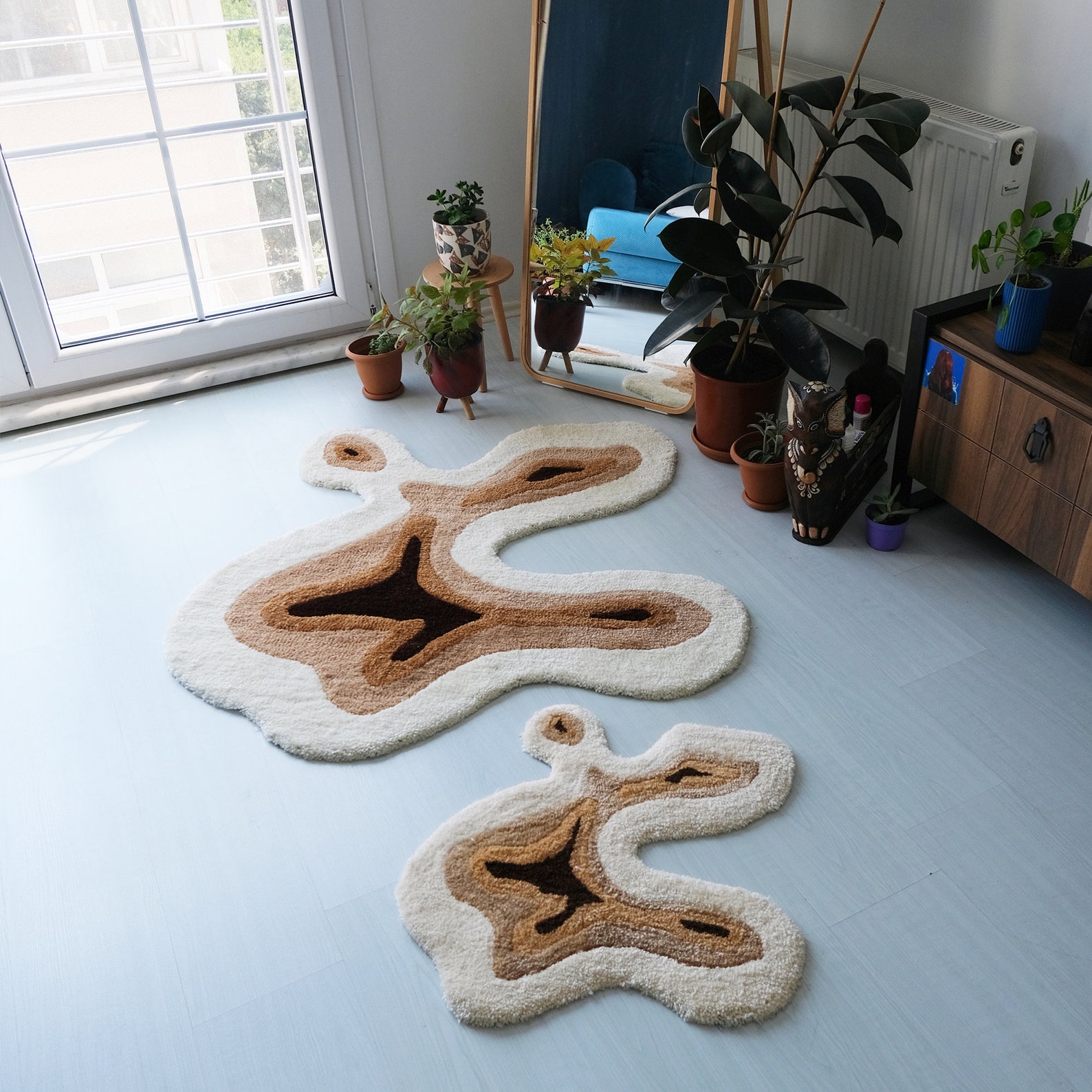 Wavy Rug Design / Aesthetic Rug Design / 100% Handmade Tufted - Etsy