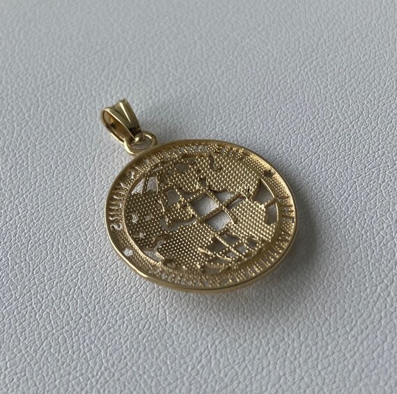 10K Solid Gold the World is Yours 