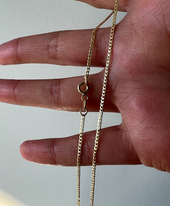 10K Solid Gold Curb Chain Women's Mens 