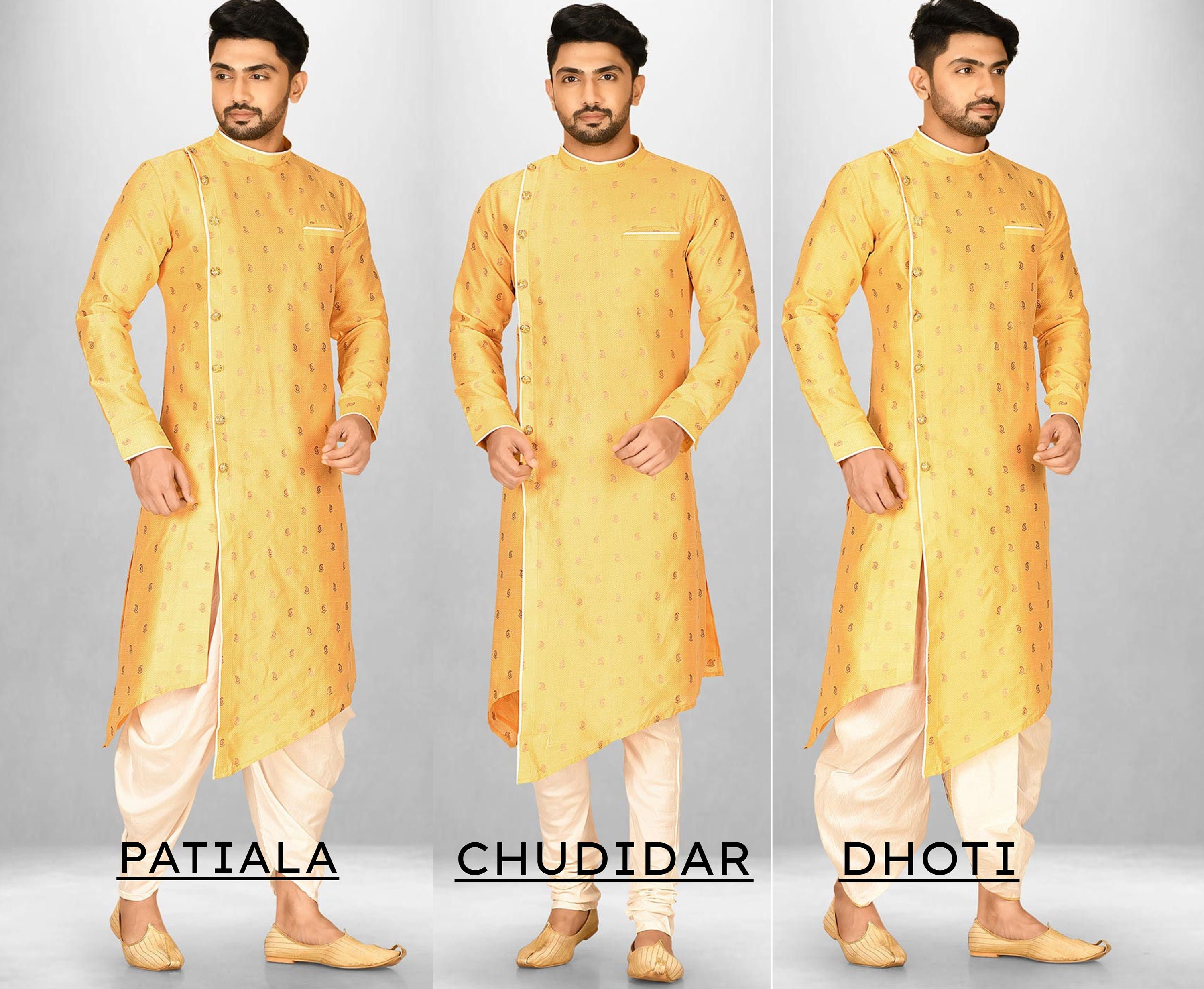 Groomsmen Kurta Haldi Kurta Men Yellow 