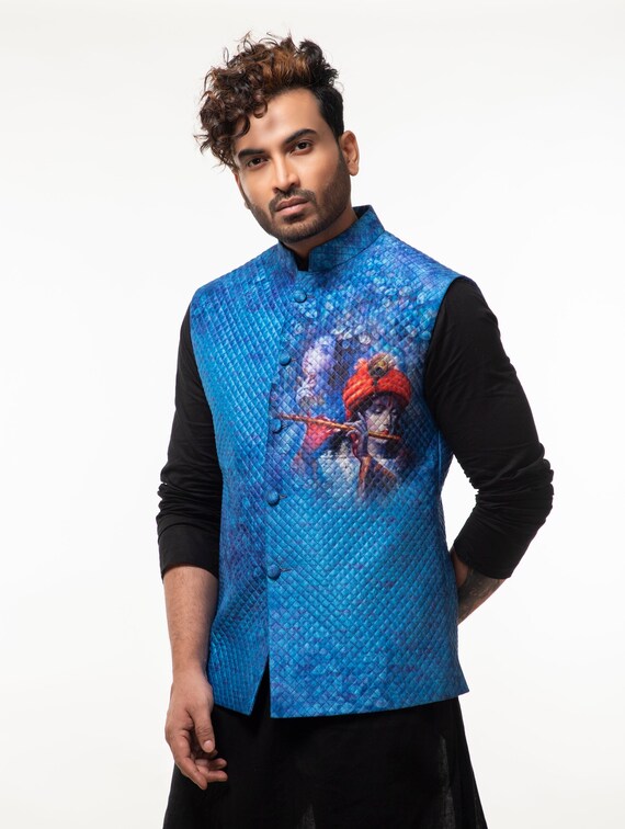 Blue Waistcoat Blue Nehru Jacket Modi Jacket Groomsmen Waistcoat Red Waistcoat Jacket Designer Vest Wedding Waistcoat Blue Vest for Men Etsy Canada