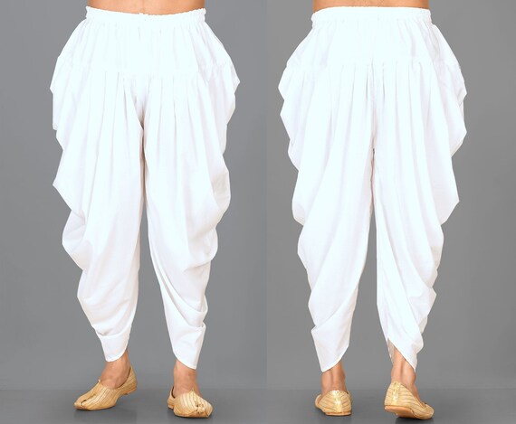 Men's Indian Style Pants: Black Traditional Indian Baggy Pants