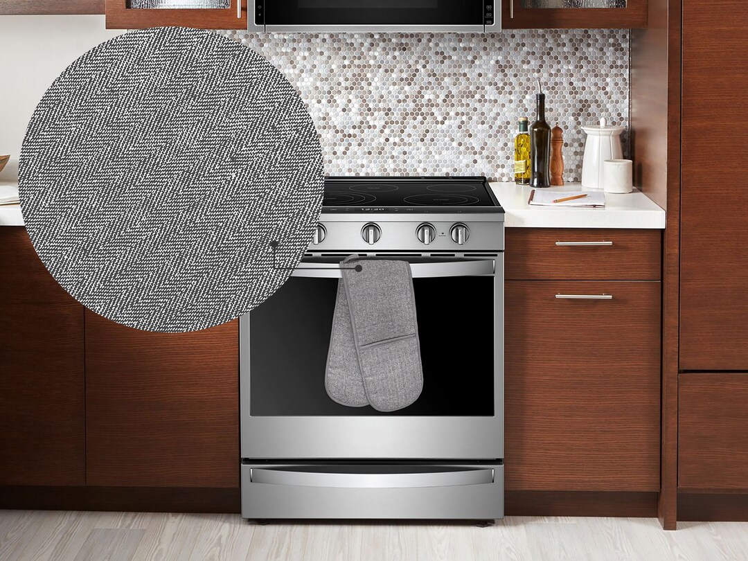 Divine Home Double Oven Glove and Tea Towel Set 100 Cotton Etsy