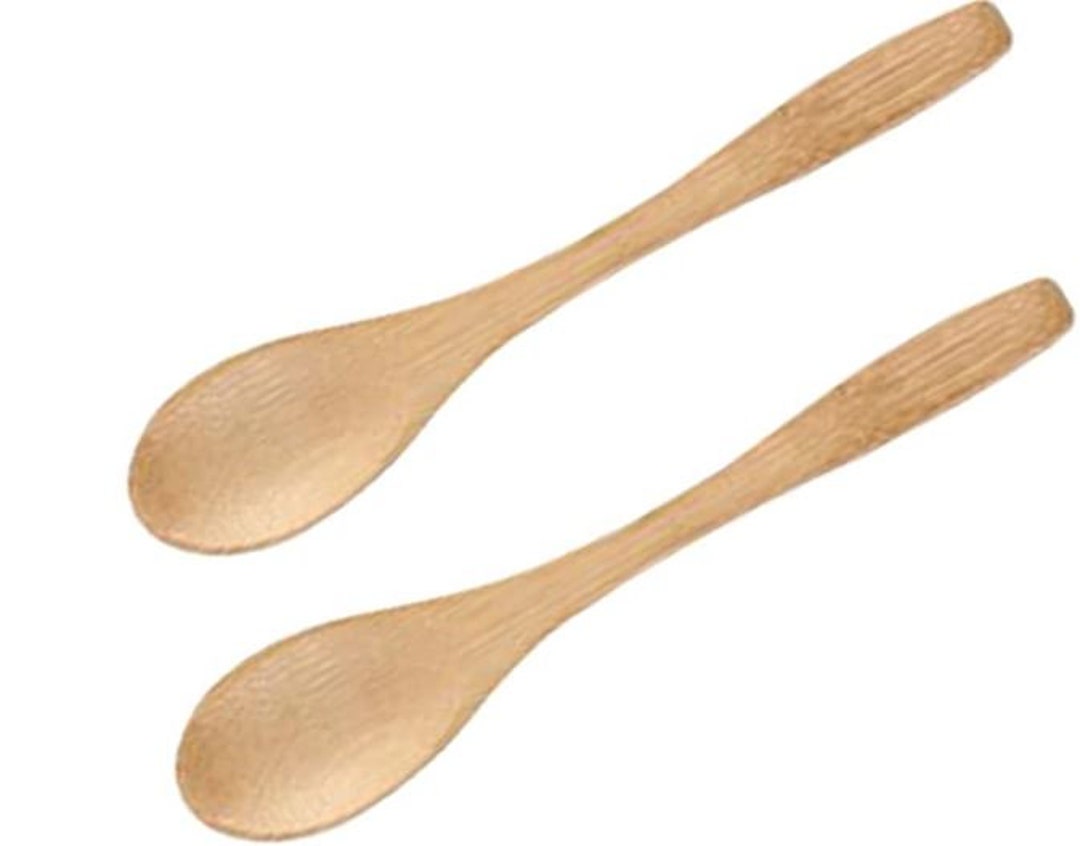 Small Wood Spoon Organic Mini Wooden Spoons Condiments Salt Etsy