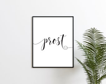 Prost imprimible, arte de pared, descarga instantánea, decoración de pared