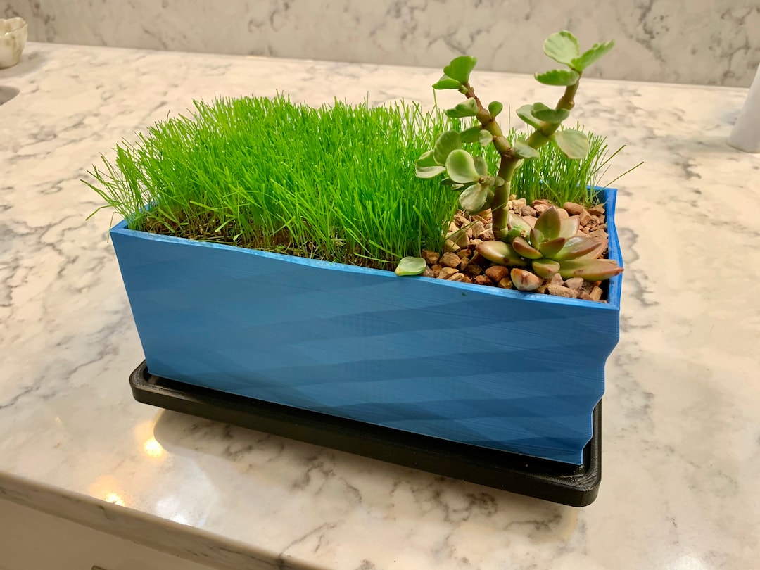 The Desk Lawn With Dirt and Seed Indoor Planter Gifts for Men Fathers