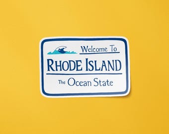 Rhode Island Sign Sticker