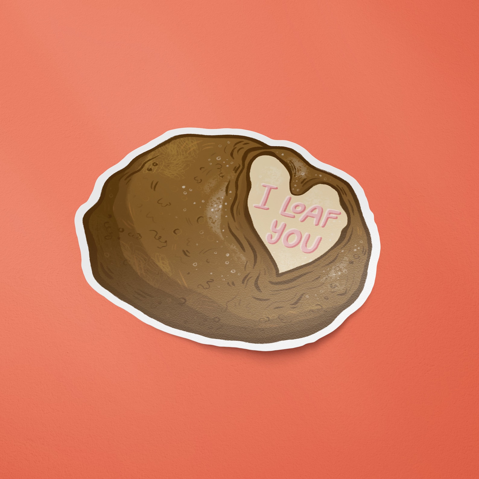 Bread I Loaf You Sticker Etsy