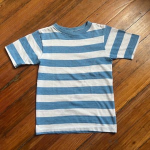 60’s vintage blue and white striped baby tee