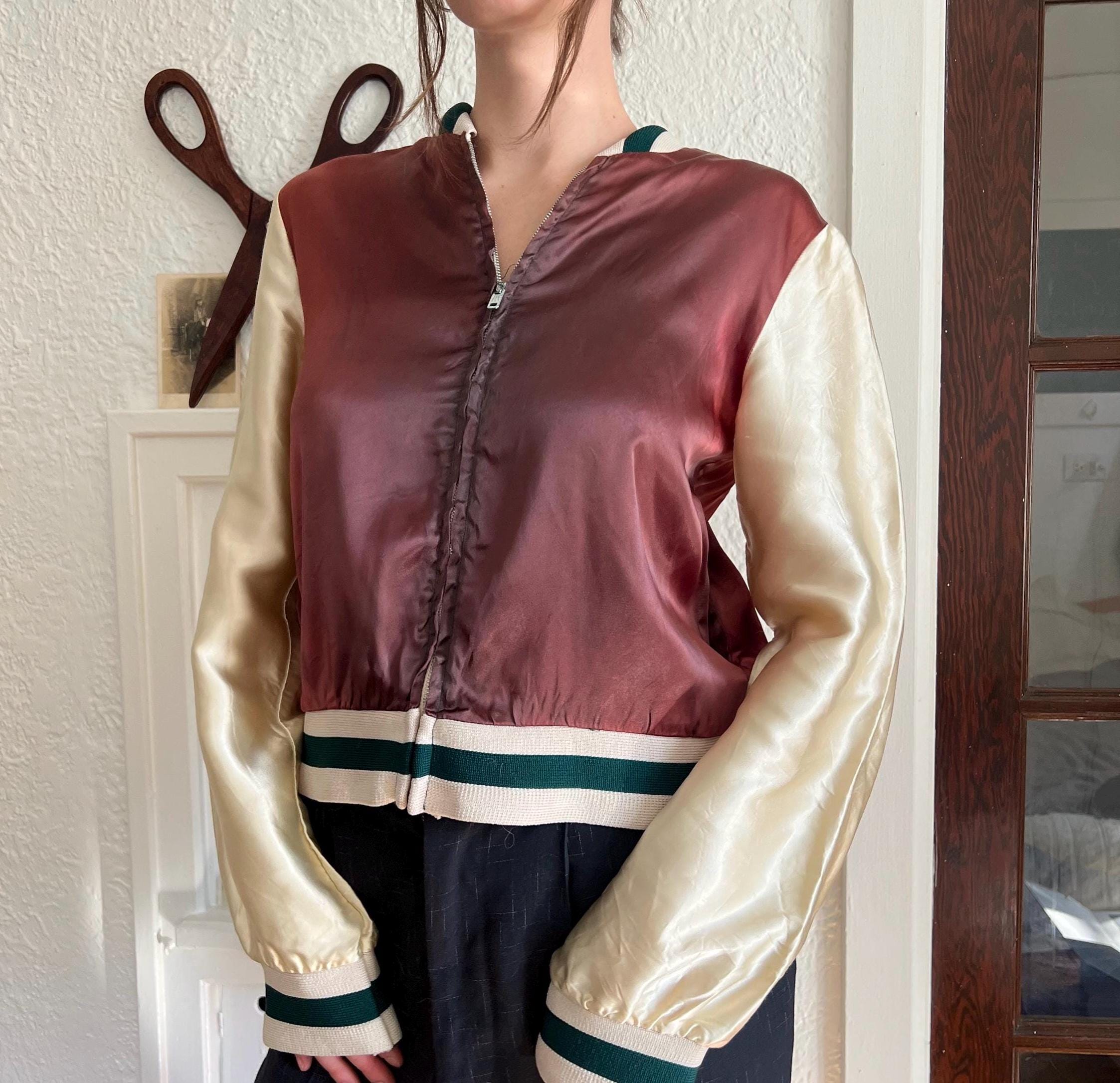 Satin Jacket 1950s - Etsy