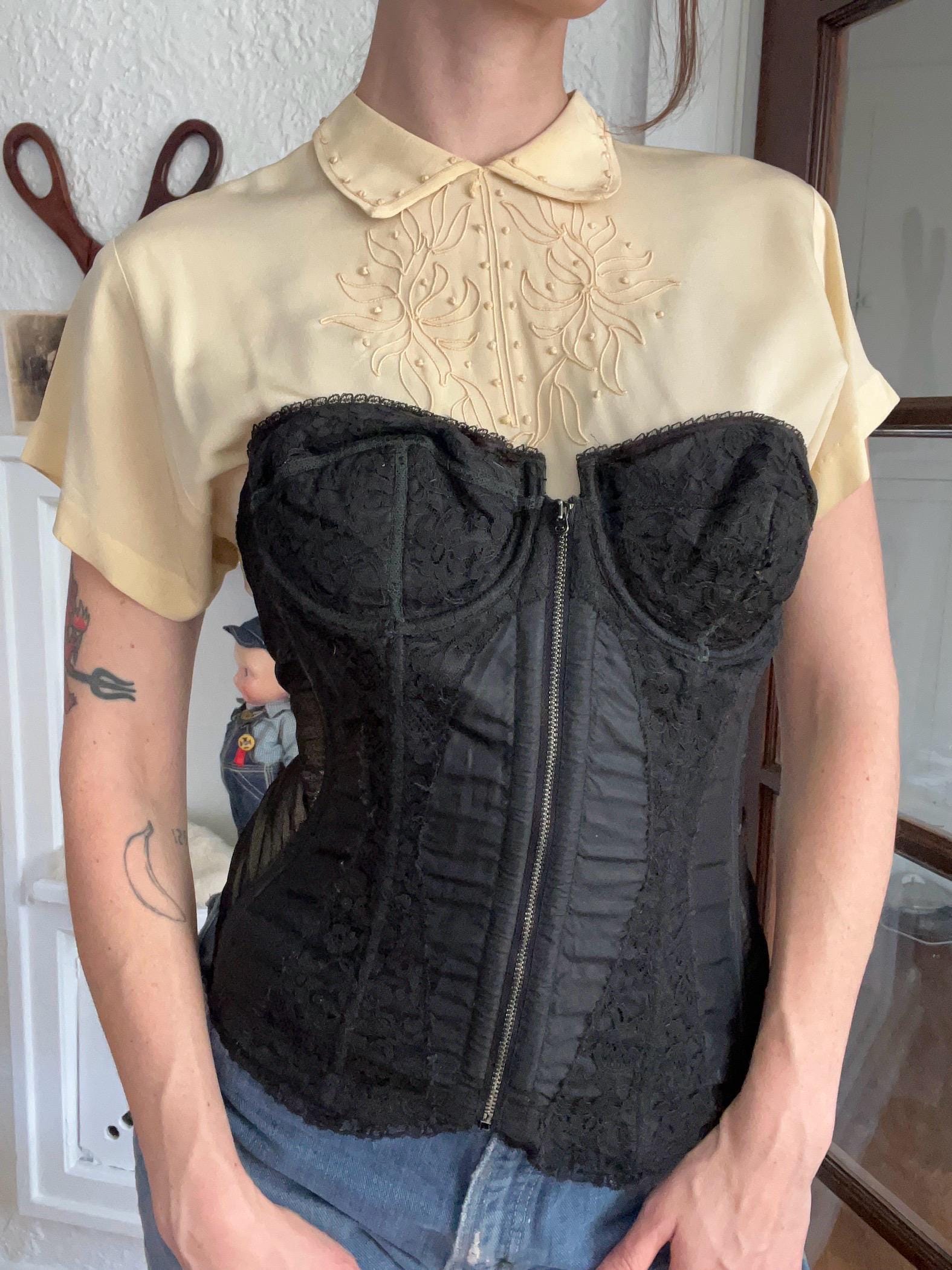 vintage bustier♡ By Cookie H. | Handcrafted Vintage Corsets - Bloody Mary Collection