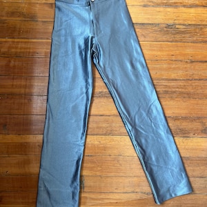 Late 70’s/early 80’s vintage silvery blue shiny Frederick’s of Hollywood disco pants