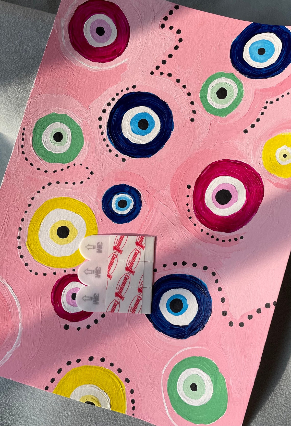 Evil eye painting art poster acrylic painting 8 x 10 inches Etsy